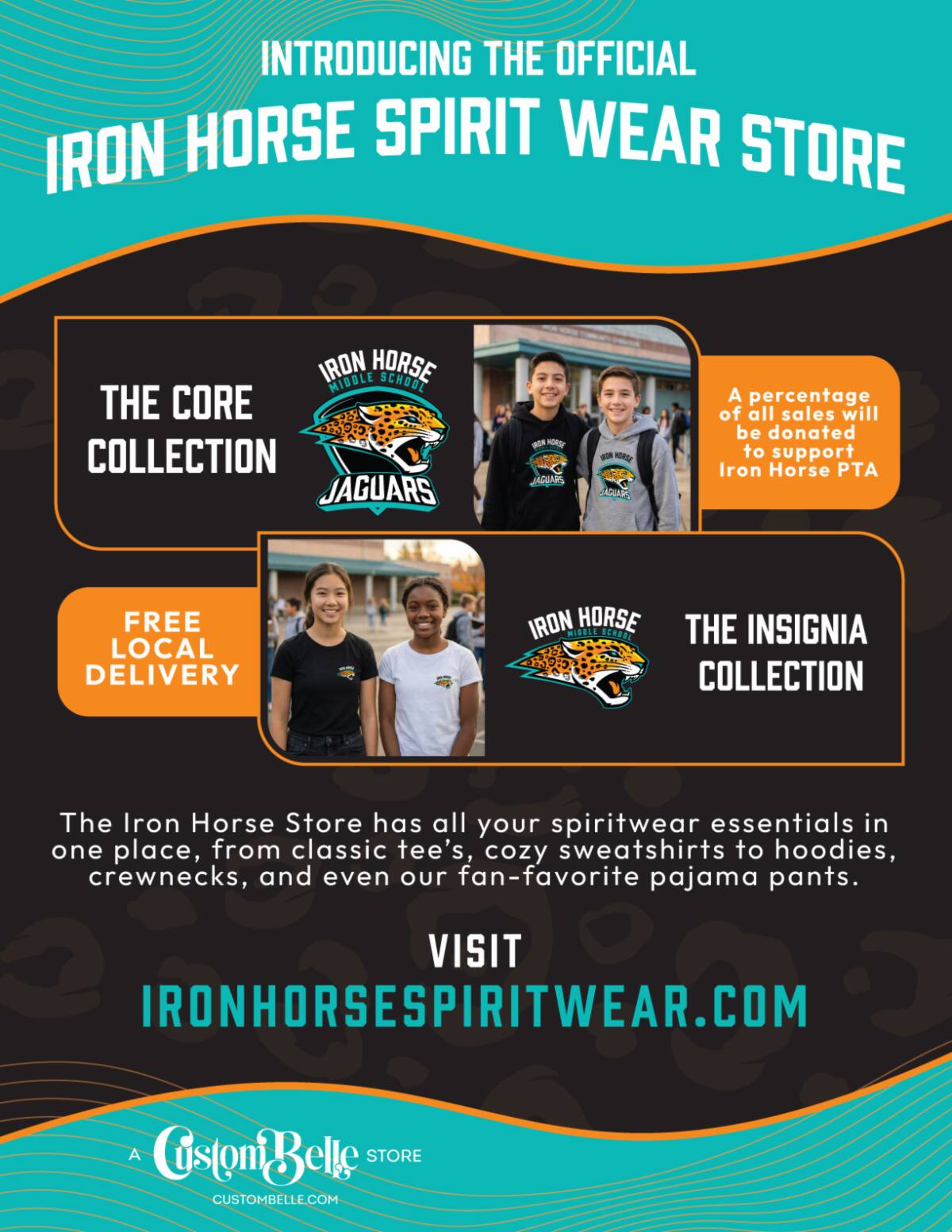 Introducing the official Iron Horse Spirit Wear Store, visit ironhorsespiritwear.com
