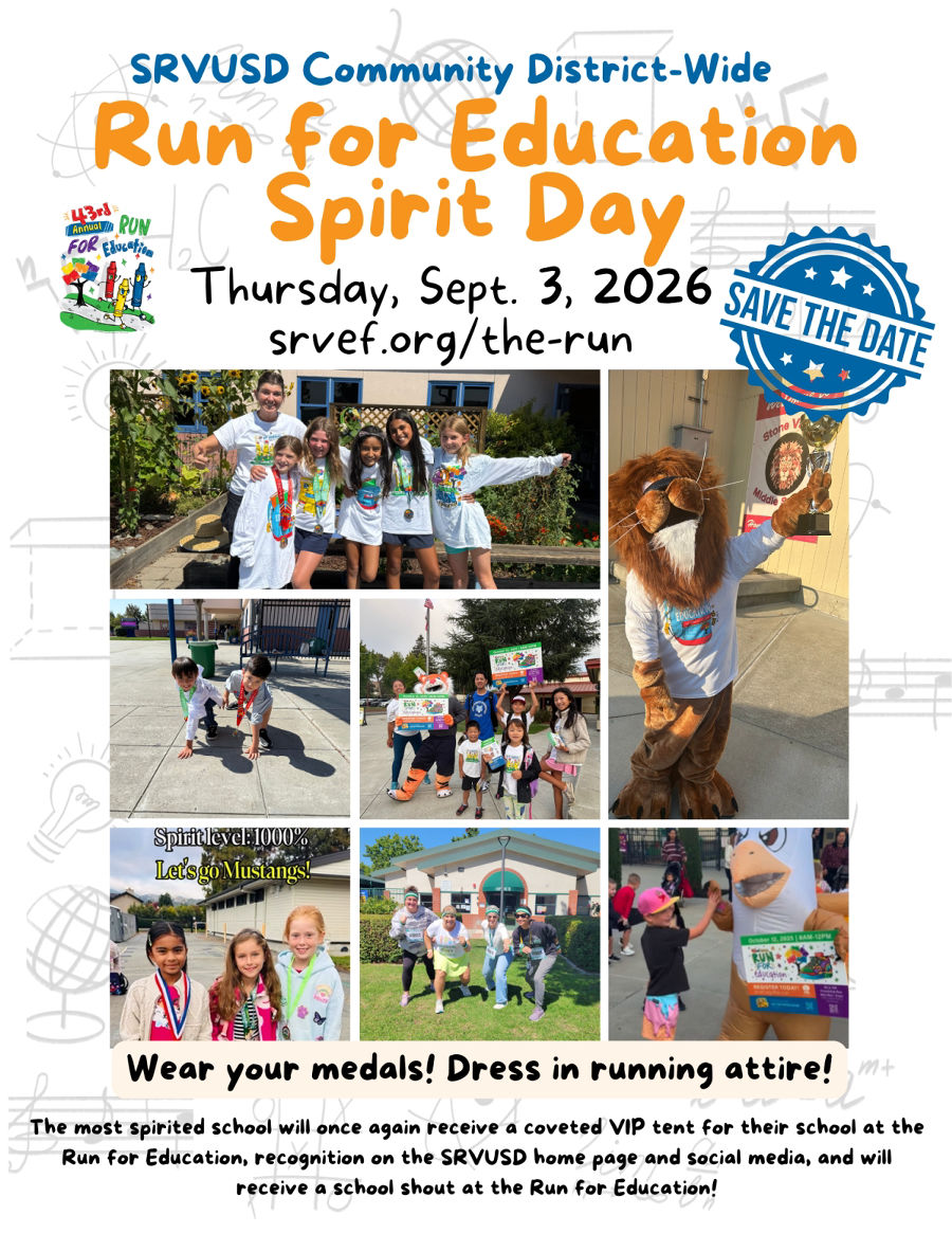 Run for Education Spirit Day - Sept 3, 2026