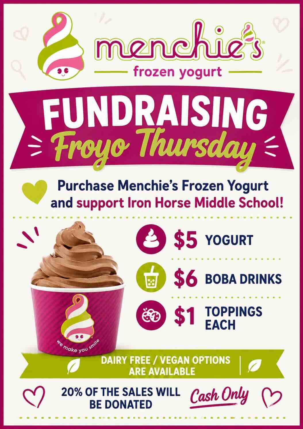 Menchie's Froyo Thursday Fundraising
