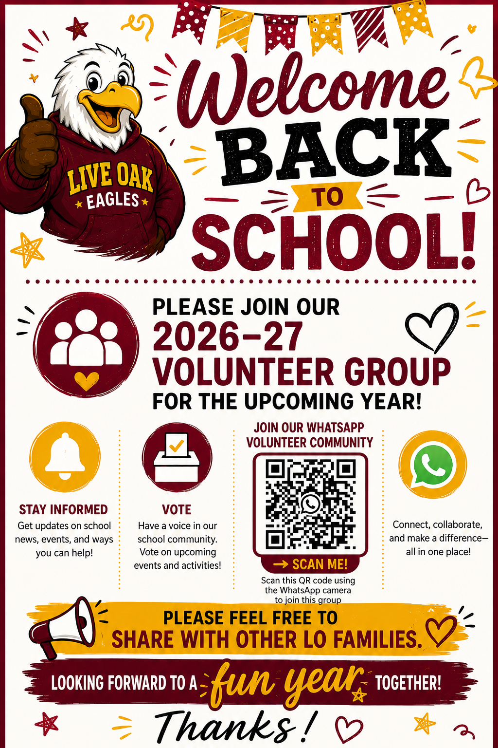 We love parent volunteers