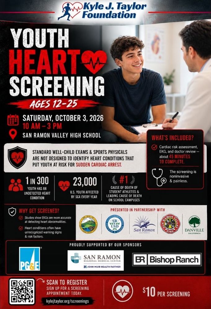 Kyle J. Taylor Youth Heart Screen October 3rd